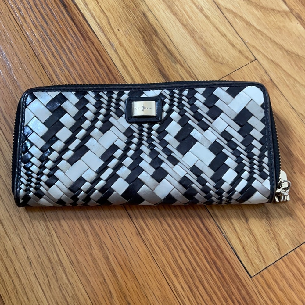 Cole Hahn Black + White Wallet